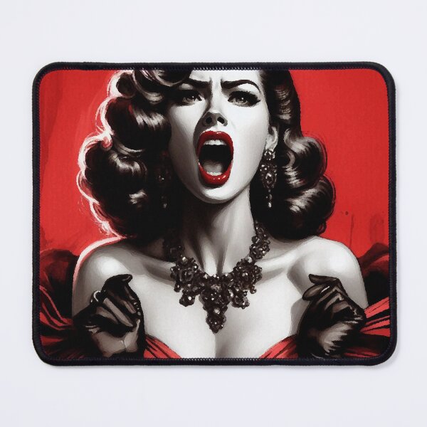 Item preview, Screaming Woman in Red Dress [Noir] designed and sold by RESToRAPTOR.