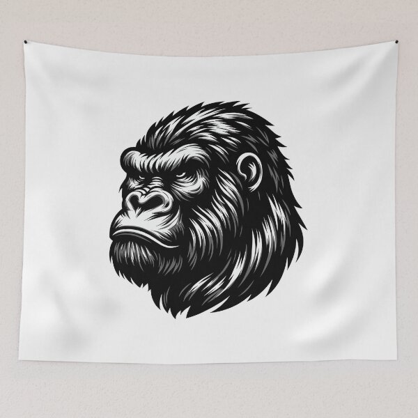 Item preview, Gorilla's Mighty Visage designed and sold by Apex-Ape.