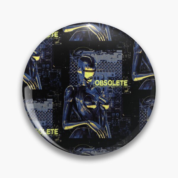 Item preview, Brutalist Y2K 80s  Aesthetics Android Robot Obsolete Chrome designed and sold by PVSKI.