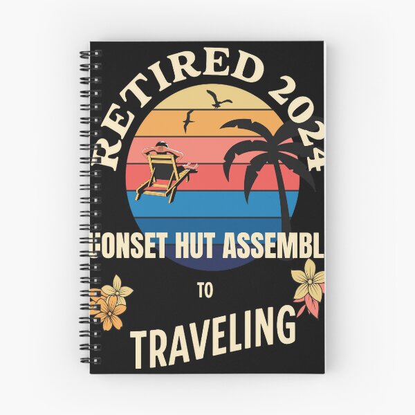 Item preview, Retired Quonset Hut Assembler 2024. Tropical Sunset Retirement Vibes Design designed and sold by johnharry3.
