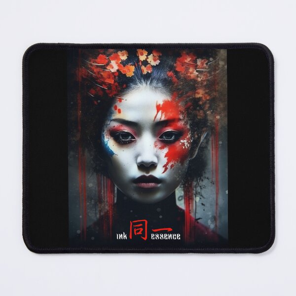 Item preview, Ink Essence - Japanese Aesthetic Surreal Kanji Symbol Painted Face Art 04 designed and sold by MadeByRobots.
