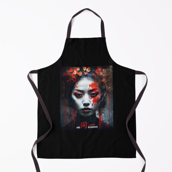 Item preview, Ink Essence - Japanese Aesthetic Surreal Kanji Symbol Painted Face Art 04 designed and sold by MadeByRobots.