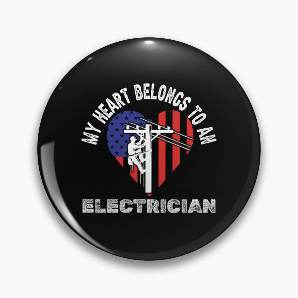 Item preview, Electrician's Heart - Patriotic Lineworker Valentine's Day designed and sold by ElLocoMus.
