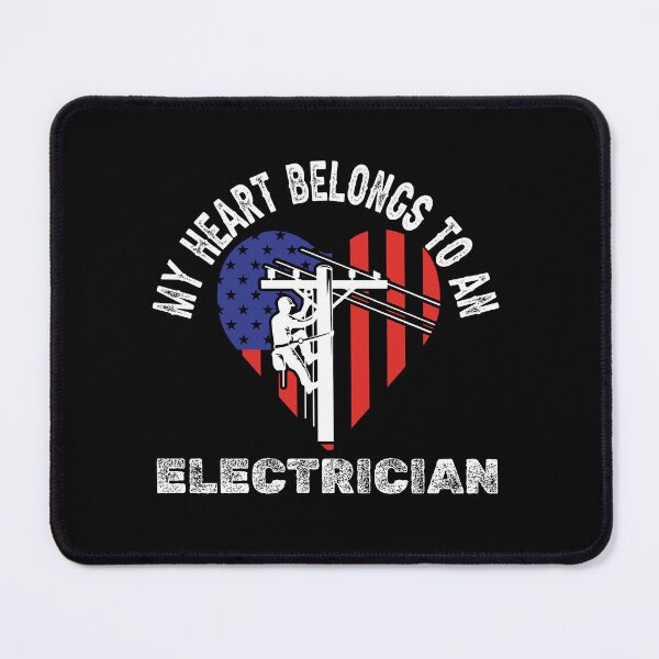 Item preview, Electrician's Heart - Patriotic Lineworker Valentine's Day designed and sold by ElLocoMus.