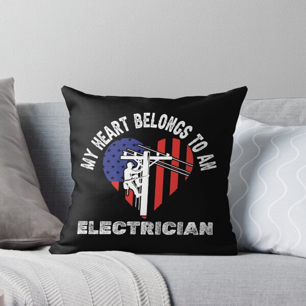Item preview, Electrician's Heart - Patriotic Lineworker Valentine's Day designed and sold by ElLocoMus.