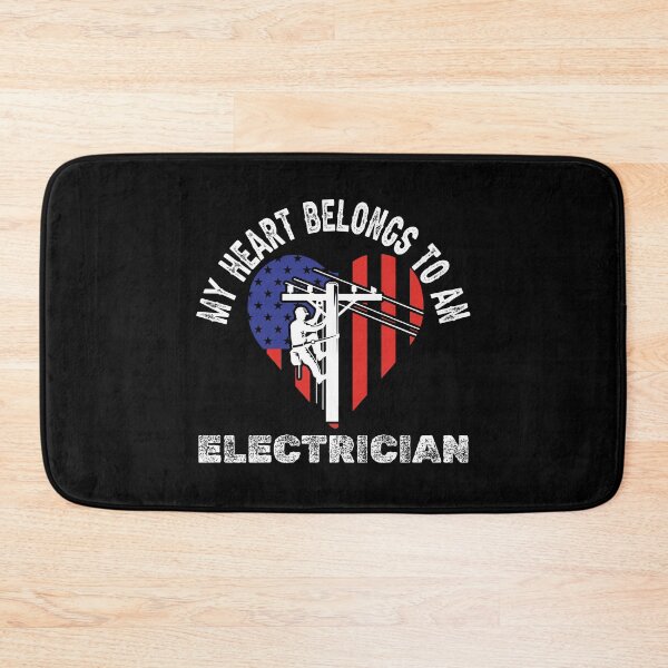 Item preview, Electrician's Heart - Patriotic Lineworker Valentine's Day designed and sold by ElLocoMus.