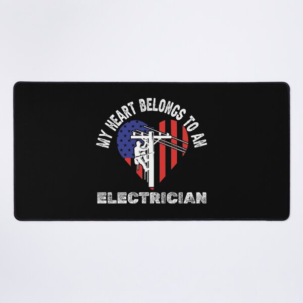 Item preview, Electrician's Heart - Patriotic Lineworker Valentine's Day designed and sold by ElLocoMus.