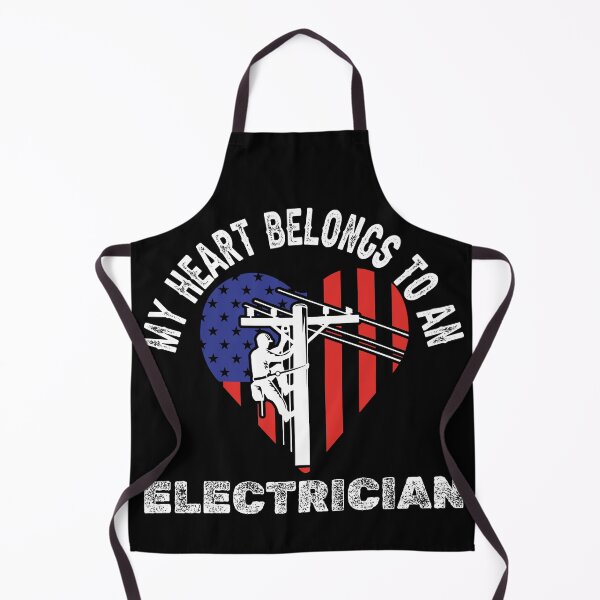 Item preview, Electrician's Heart - Patriotic Lineworker Valentine's Day designed and sold by ElLocoMus.