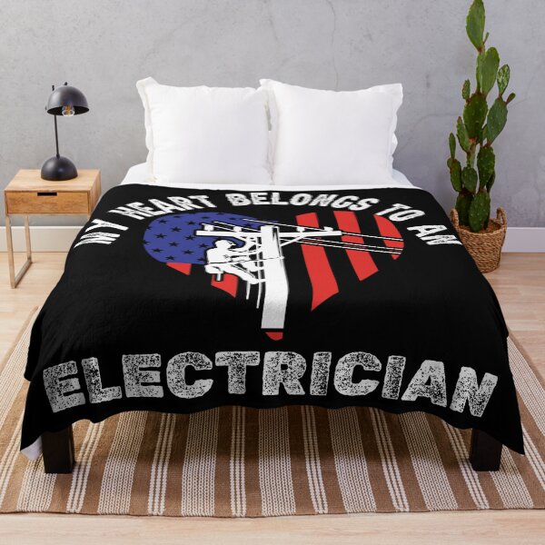 Item preview, Electrician's Heart - Patriotic Lineworker Valentine's Day designed and sold by ElLocoMus.