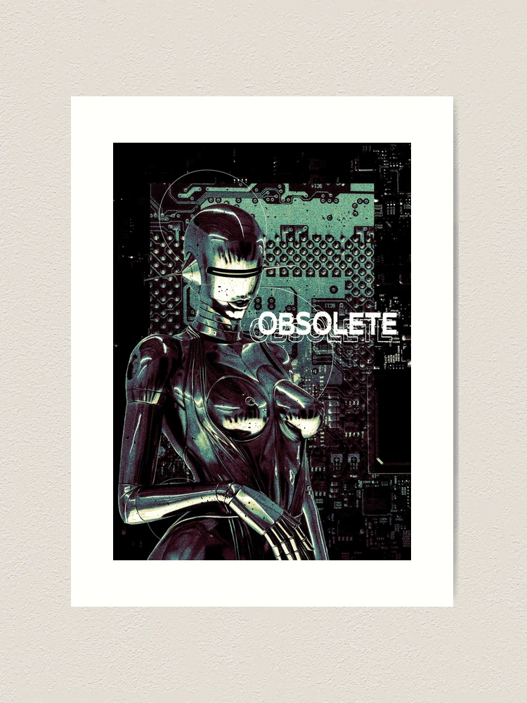 Brutalist Y2K 80s Aesthetics Android Robot Obsolete Chrome