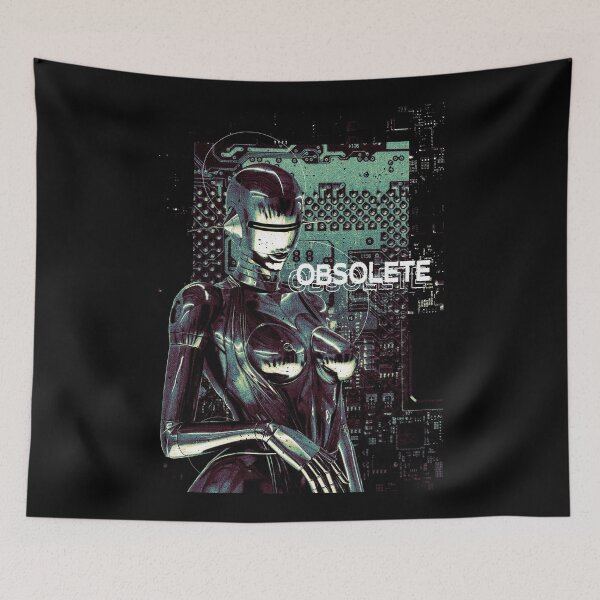 Item preview, Brutalist Y2K 80s  Aesthetics Android Robot Obsolete Chrome designed and sold by PVSKI.