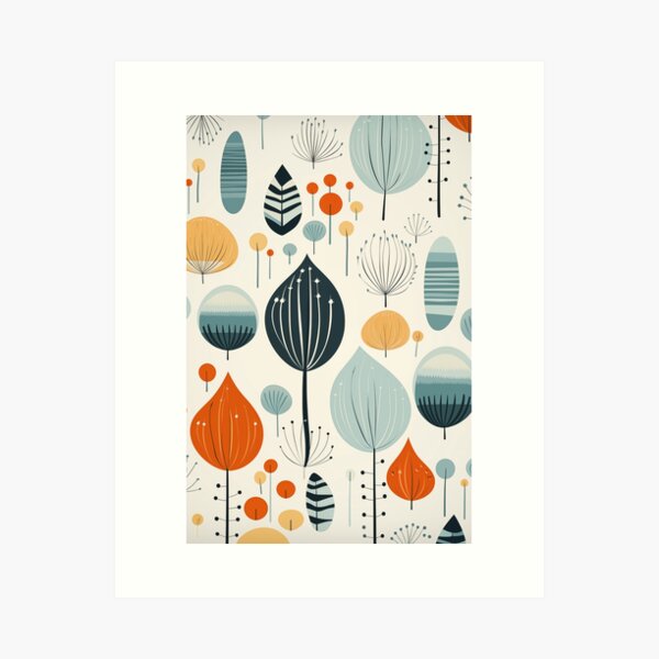 Item preview, Colorful Scandinavian style pattern designed and sold by Sleek Sketch Studio.