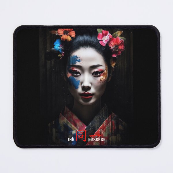 Item preview, Ink Essence - Japanese Aesthetic Surreal Kanji Symbol Painted Face Art 05 designed and sold by MadeByRobots.