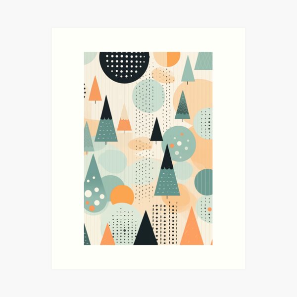 Item preview, Colorful Scandinavian style pattern designed and sold by Sleek Sketch Studio.