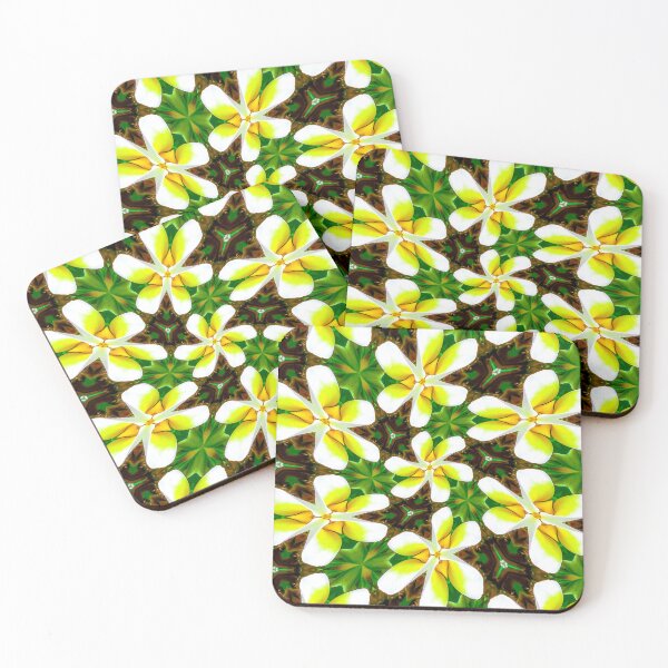 Item preview, Yellow Plumeria Pattern designed and sold by Patternflower.