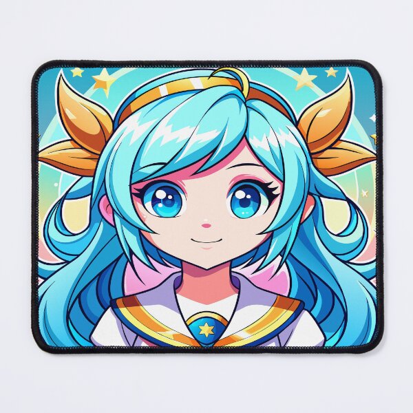 Item preview, Cute Kawaii Anime Girl with hair crown ribbon designed and sold by AgarutanPrint.
