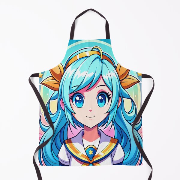 Item preview, Cute Kawaii Anime Girl with hair crown ribbon designed and sold by AgarutanPrint.