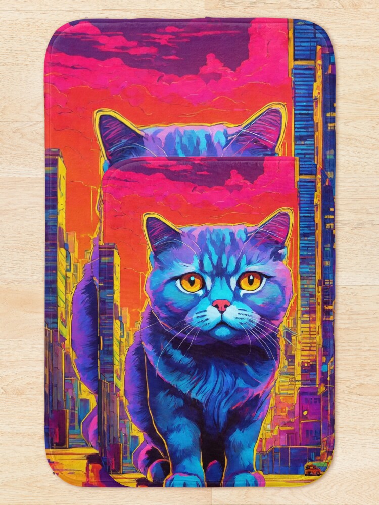 Thumbnail 5 of 6, Bath Mat, Magic Cat designed and sold by RaF71PrO.