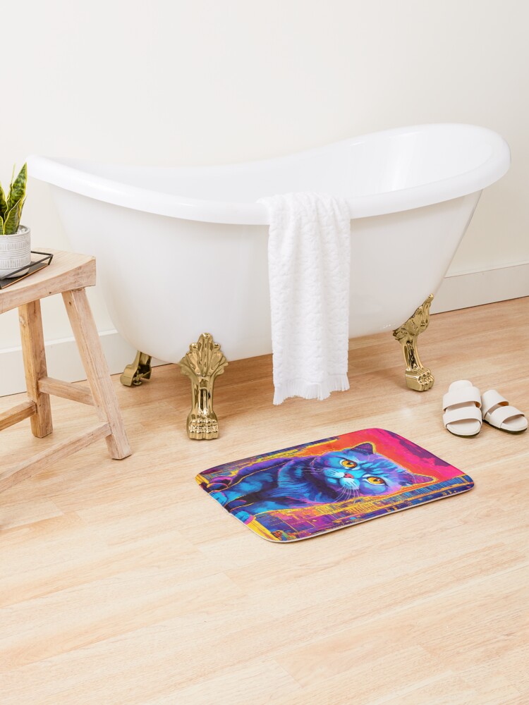 Thumbnail 2 of 6, Bath Mat, Magic Cat designed and sold by RaF71PrO.