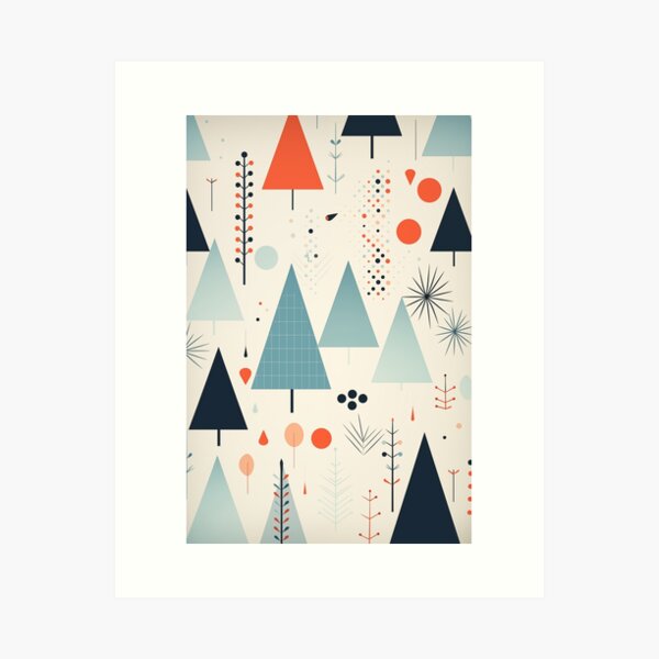Item preview, Cool colors Scandinavian style pattern designed and sold by Sleek Sketch Studio.