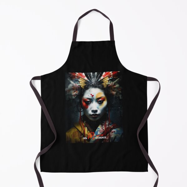 Item preview, Ink Essence - Japanese Aesthetic Surreal Kanji Symbol Painted Face Art 06 designed and sold by MadeByRobots.