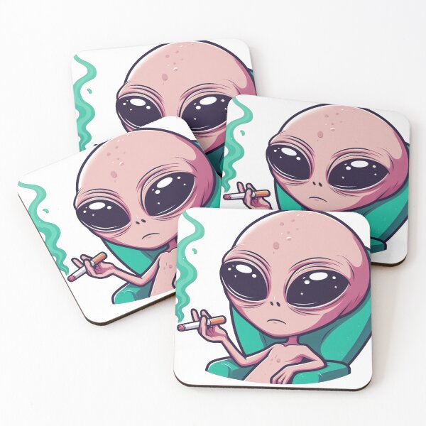 Item preview, An alien smoking a cigarette designed and sold by KTR-INAART.