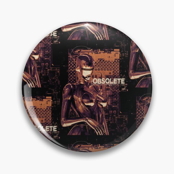 Item preview, Brutalist Y2K 80s  Aesthetics Android Robot Obsolete Chrome designed and sold by PVSKI.