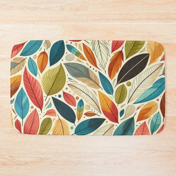 Item preview, Colorful Leaves Feathers Cartoon Illustration Drawing 10 designed and sold by CoffeeIsATrip.