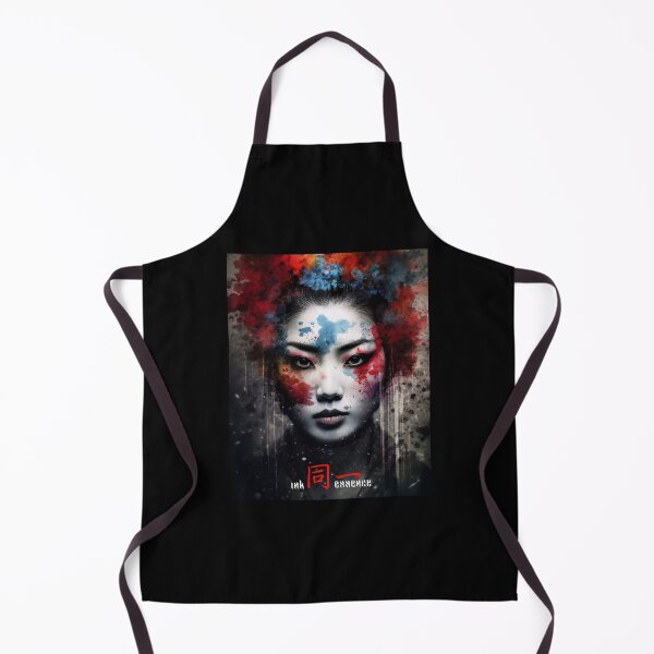 Item preview, Ink Essence - Japanese Aesthetic Surreal Kanji Symbol Painted Face Art 07 designed and sold by MadeByRobots.