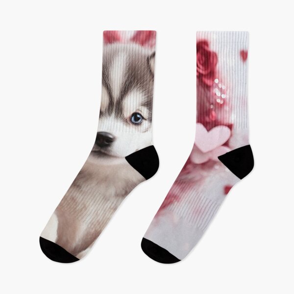 Item preview, Siberian Husky Bliss Heartbeat Playful Puppy Digital Art Print. designed and sold by athurbubble.