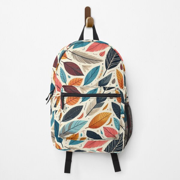 Item preview, Colorful Leaves Feathers Cartoon Illustration Drawing 11 designed and sold by CoffeeIsATrip.