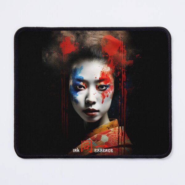 Item preview, Ink Essence - Japanese Aesthetic Surreal Kanji Symbol Painted Face Art 08 designed and sold by MadeByRobots.