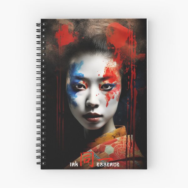 Item preview,  Ink Essence - Japanese Aesthetic Surreal Kanji Symbol Painted Face Art 08 designed and sold by MadeByRobots.