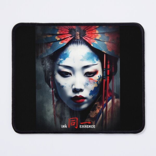 Item preview, Ink Essence - Japanese Aesthetic Surreal Kanji Symbol Painted Face Art 09 designed and sold by MadeByRobots.