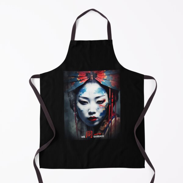 Item preview, Ink Essence - Japanese Aesthetic Surreal Kanji Symbol Painted Face Art 09 designed and sold by MadeByRobots.