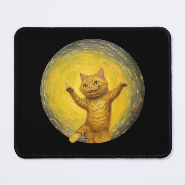 Aperçu de l'œuvre Chat dansant jaune créée et vendue par RaveAnimals.