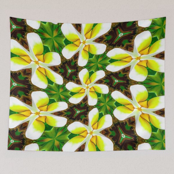 Item preview, Yellow Plumeria Pattern designed and sold by Patternflower.