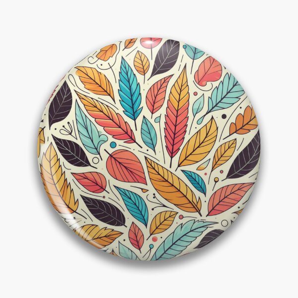 Item preview, Colorful Leaves Feathers Cartoon Illustration Drawing 12 designed and sold by CoffeeIsATrip.