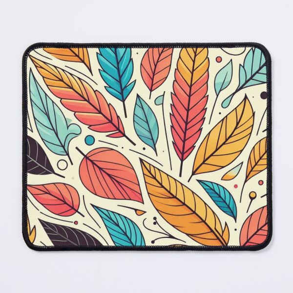 Item preview, Colorful Leaves Feathers Cartoon Illustration Drawing 12 designed and sold by CoffeeIsATrip.