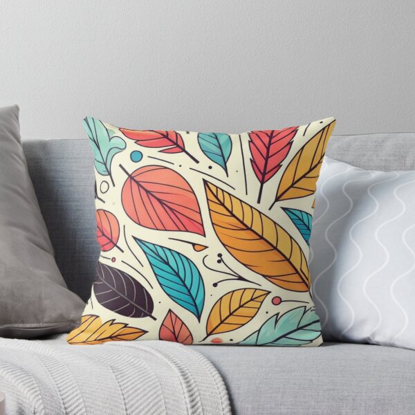 Item preview, Colorful Leaves Feathers Cartoon Illustration Drawing 12 designed and sold by CoffeeIsATrip.