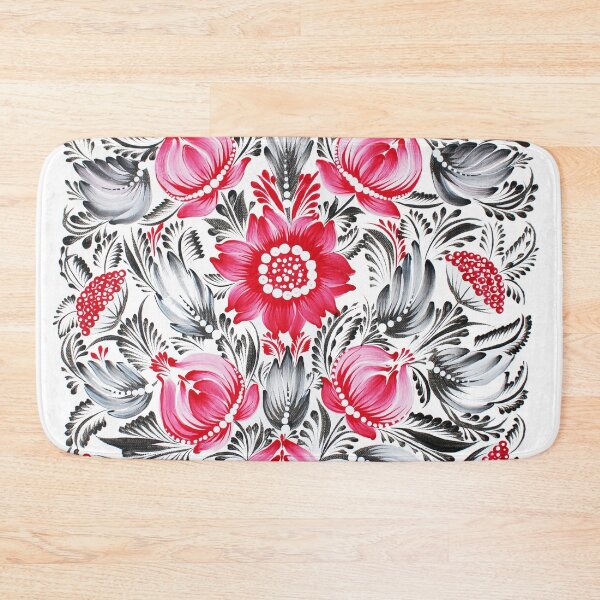 Item preview, Petrykivka in pink and black designed and sold by BEATRICE BISIAUX.