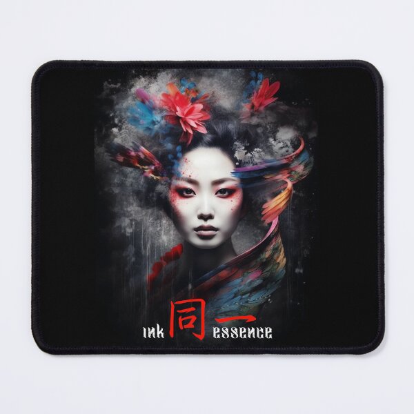 Item preview, Ink Essence - Japanese Aesthetic Surreal Kanji Symbol Painted Face Art 10 designed and sold by MadeByRobots.