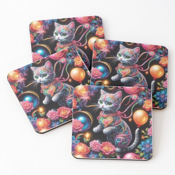 Item preview, Cute Cat Loves Beautiful Flowers  designed and sold by BotunPeony.
