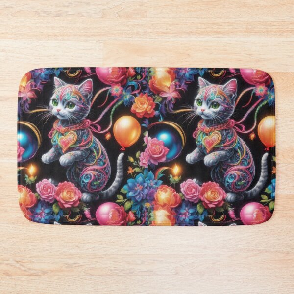 Item preview, Cute Cat Loves Beautiful Flowers  designed and sold by BotunPeony.