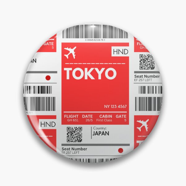 Item preview, Tokyo Airplane Boarding Pass designed and sold by RoamInk.
