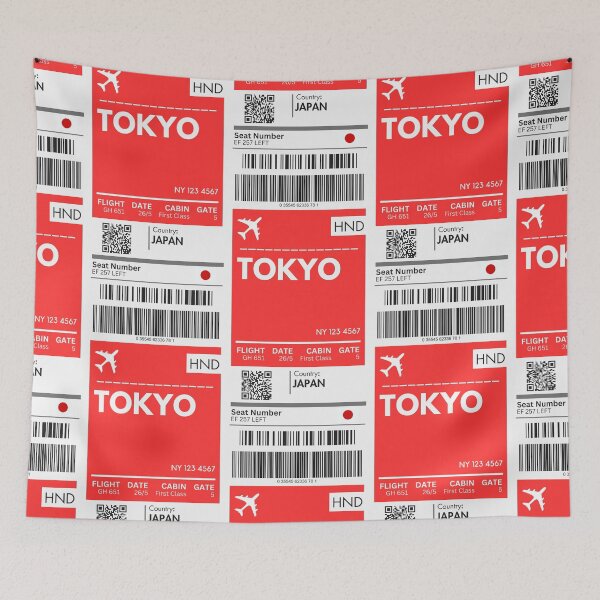 Item preview, Tokyo Airplane Boarding Pass designed and sold by RoamInk.