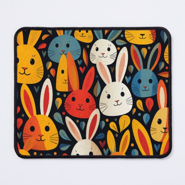 Item preview, Funny bunnies pattern cute rabbits designed and sold by SmileshareShop.
