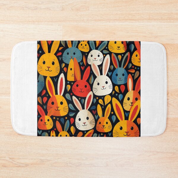 Item preview, Funny bunnies pattern cute rabbits designed and sold by SmileshareShop.