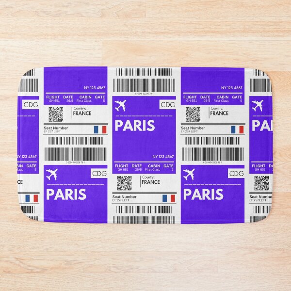 Item preview, Paris Airplane Boarding Pass designed and sold by RoamInk.