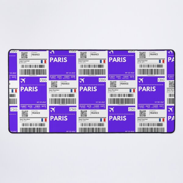Item preview, Paris Airplane Boarding Pass designed and sold by RoamInk.